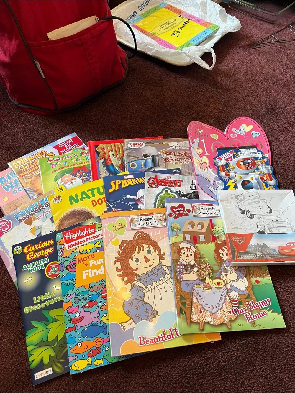 Assorted Kids Activity and Coloring Book Bundle - Multicolor
